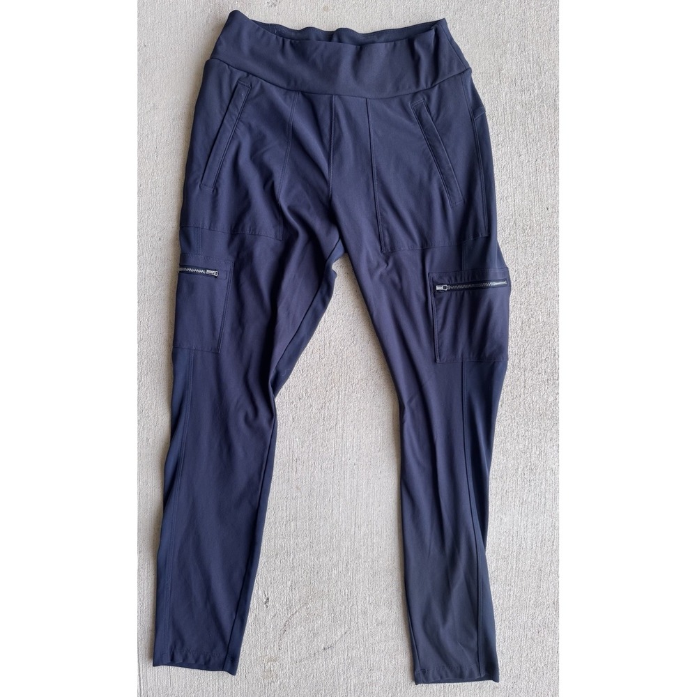 Athleta Headlands Hybrid Cargo Tight Black Size 8 Zippered Pocket Leggings